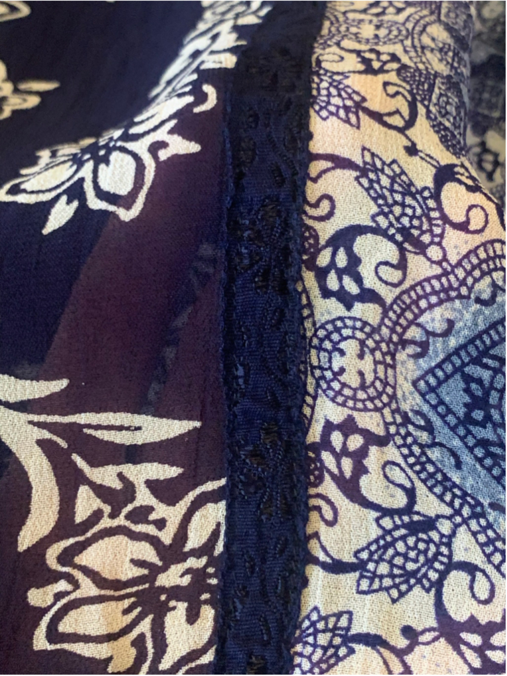 Bila Top Large Navy Cream Design Boho - Picture 6 of 8